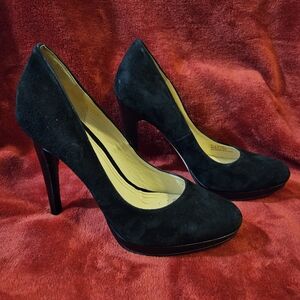 Cole Haan Nike Air Women Black Suede Leather Stiletto/Heels-Pumps Size 6.5B
